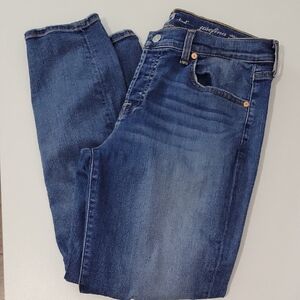 7 FOR ALL MAN KIND WOMEN'S JOSEFINA SKINNY BOYFRIEND BUTTON FLY JEANS